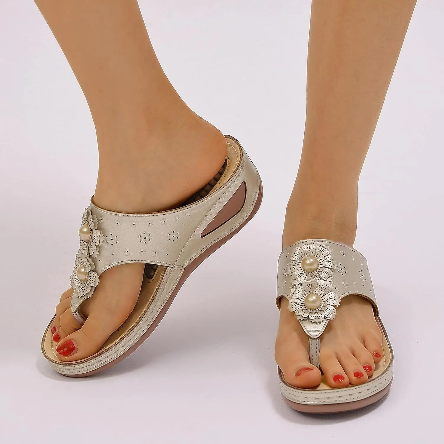 Womens with Arch Support Walking Sandals Orthopedic Recovery Slides Adjustable Straps Thick Cushion Comfortable Summer Outdoor Plantar Fasciitis Relief Footwear