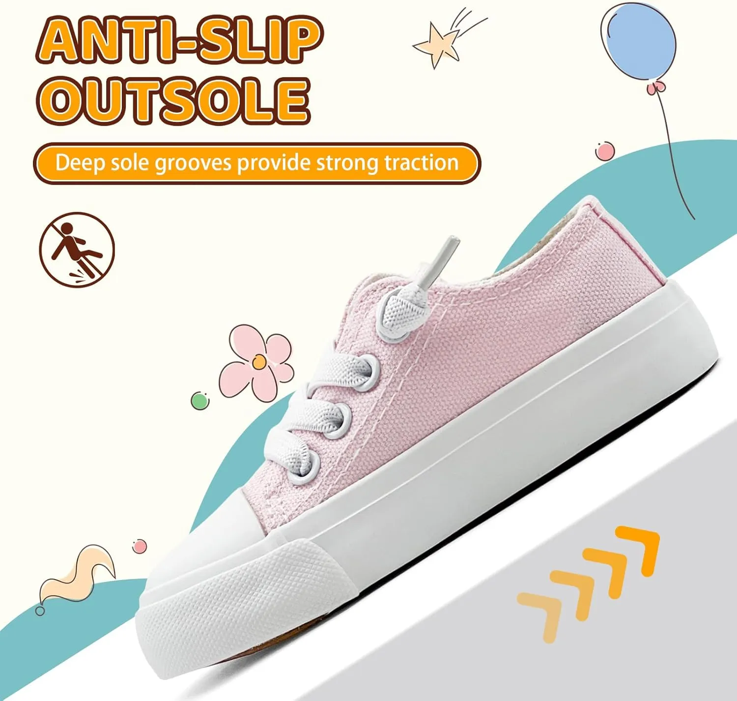 xinran&shengli Toddler Kid Canvas Shoes Boys and Girls Slip On Sneakers Toddler Little Kid Big Kid Lowtop Sneakers Shoes