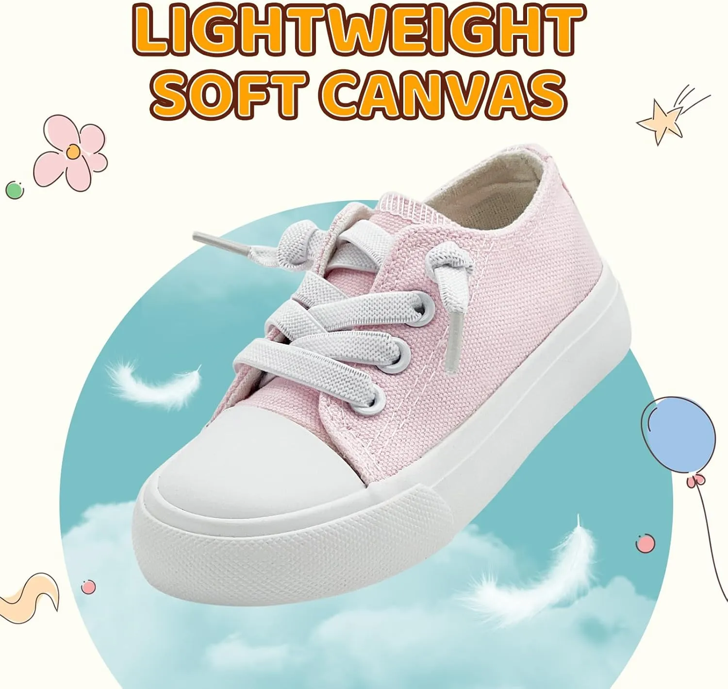xinran&shengli Toddler Kid Canvas Shoes Boys and Girls Slip On Sneakers Toddler Little Kid Big Kid Lowtop Sneakers Shoes